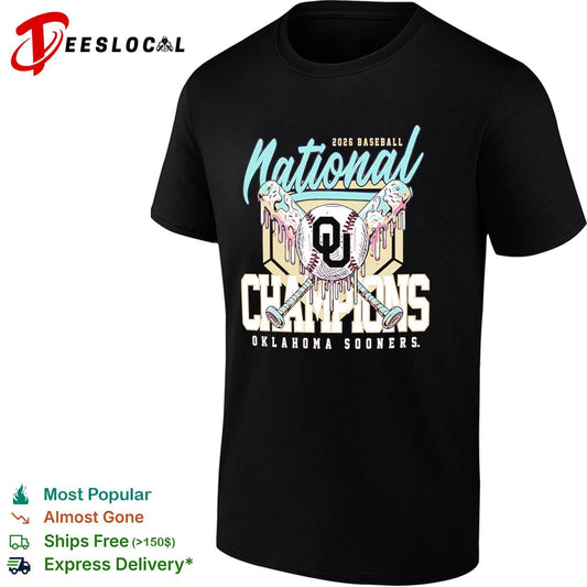 National Champions 2026 Oklahoma Sooners Baseball Melting Ice Cream shirt
