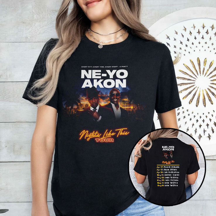 Ne-Yo Akon Nights Like This Tour 2026 Shirt