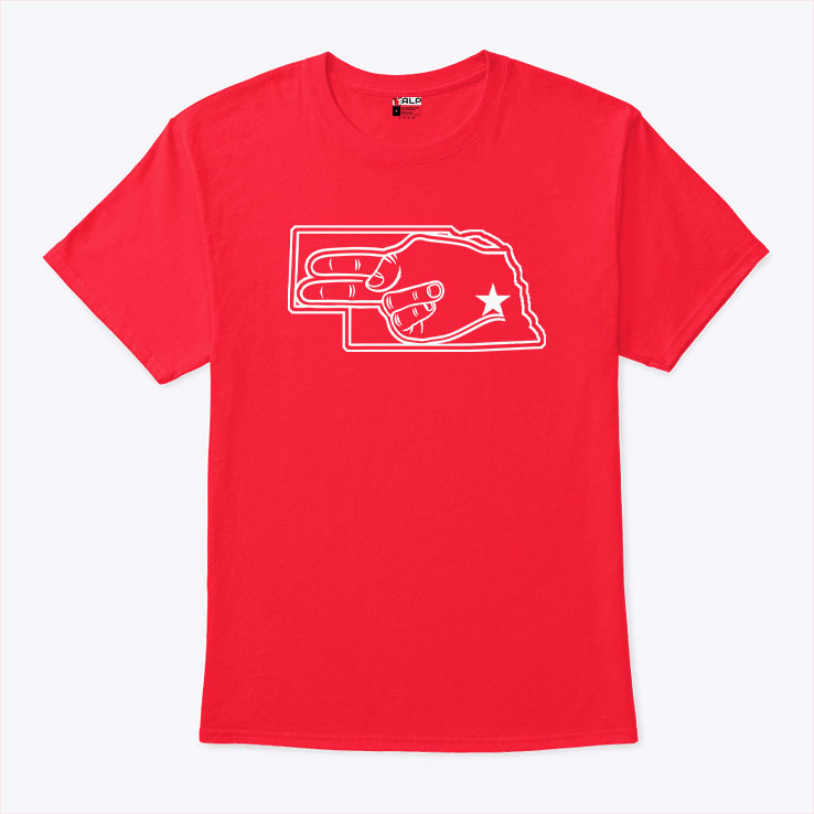 Nebraska Cornhuskers Go Big Red Hand Sign T Shirt
