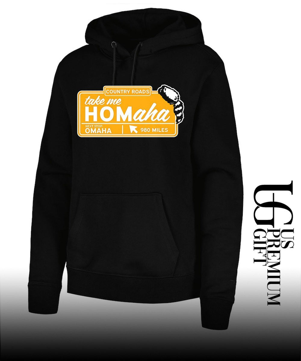 Nebraska Cornhuskers NCAA Country Roads take me HOMaha next stop Omaha 980 miles shirt