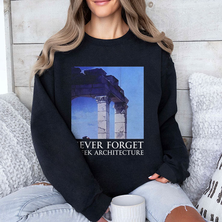 Never Forget Greek Architecture T Shirt