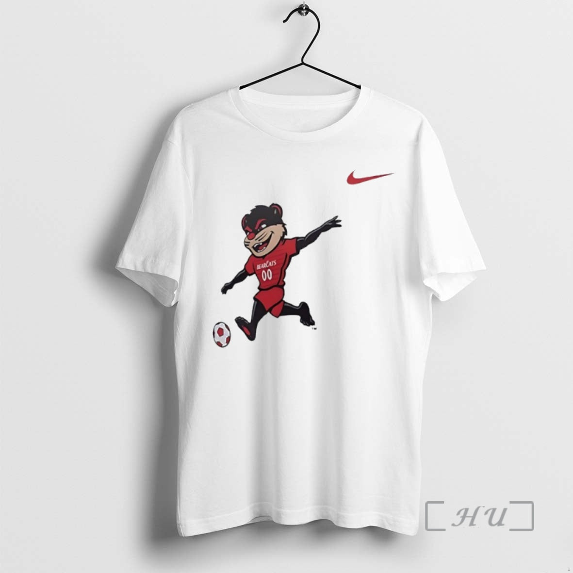 New Cincinnati Bearcats Mascot Playing Soccer Circle - clothing by TeeHivey.com