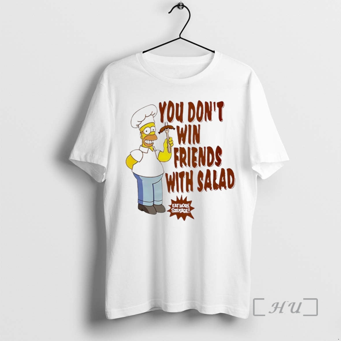 New Homer Simpsons You Dont Win Friends With Salad Circle - clothing by TeeHivey.com