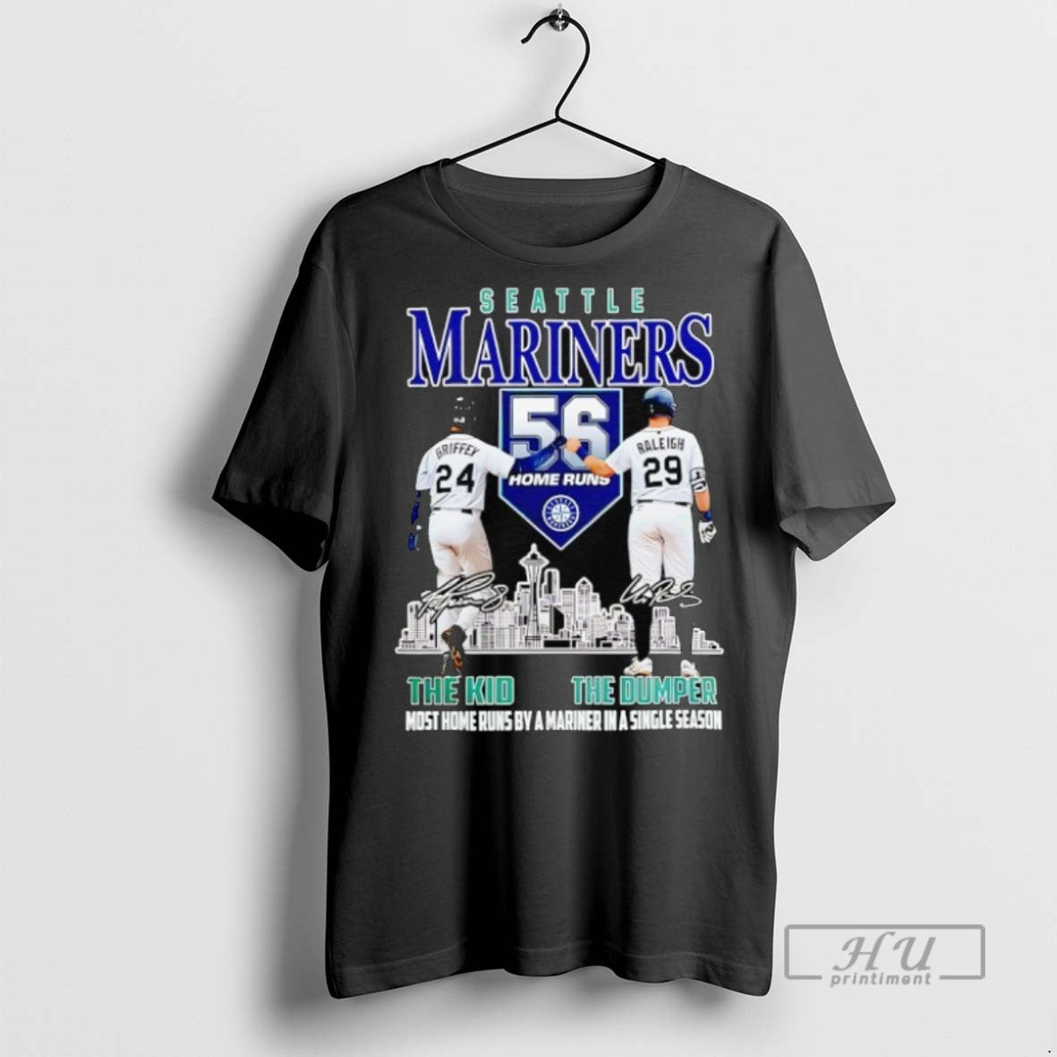 New Ken Griffey Jr The Kid And Cal Raleigh The Dumper Seattle Mariners Baseball Signatures - clothing by TeeHivey.com