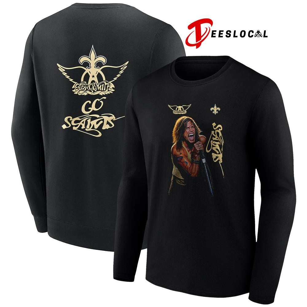 New Orleans Saints x Aerosmith graphic shirt