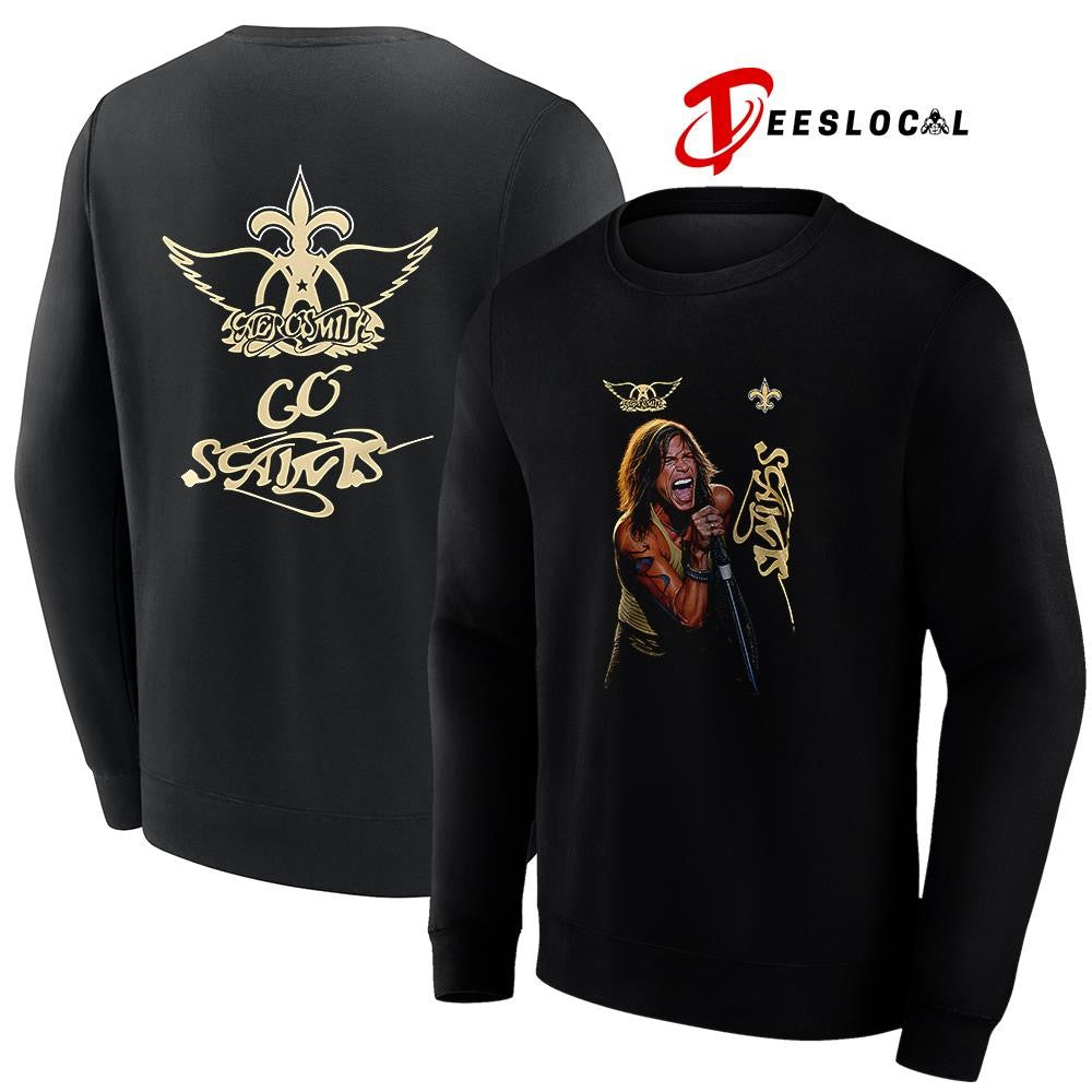 New Orleans Saints x Aerosmith graphic shirt