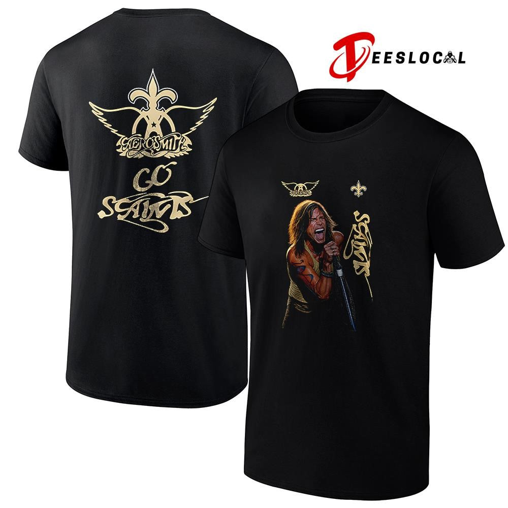 New Orleans Saints x Aerosmith graphic shirt