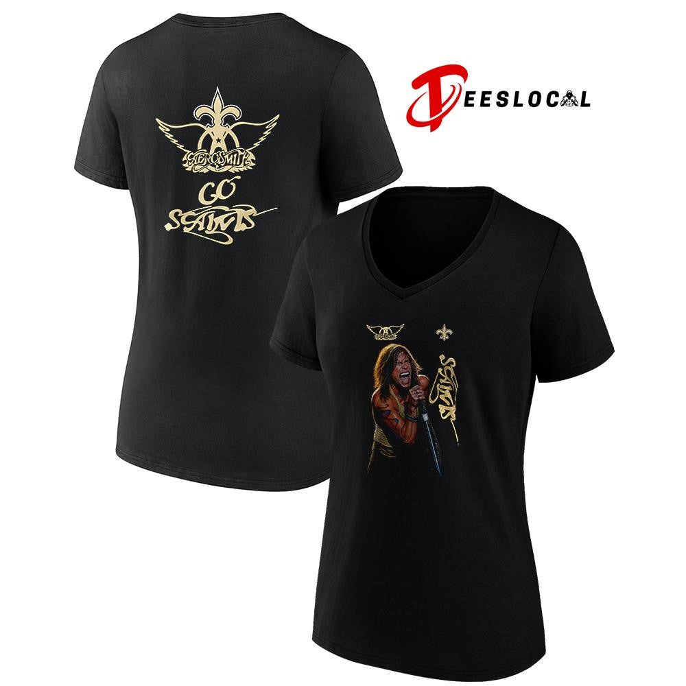 New Orleans Saints x Aerosmith graphic shirt