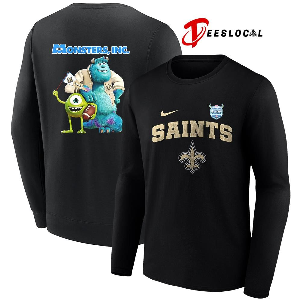 New Orleans Saints x Monsters inc cartoon shirt