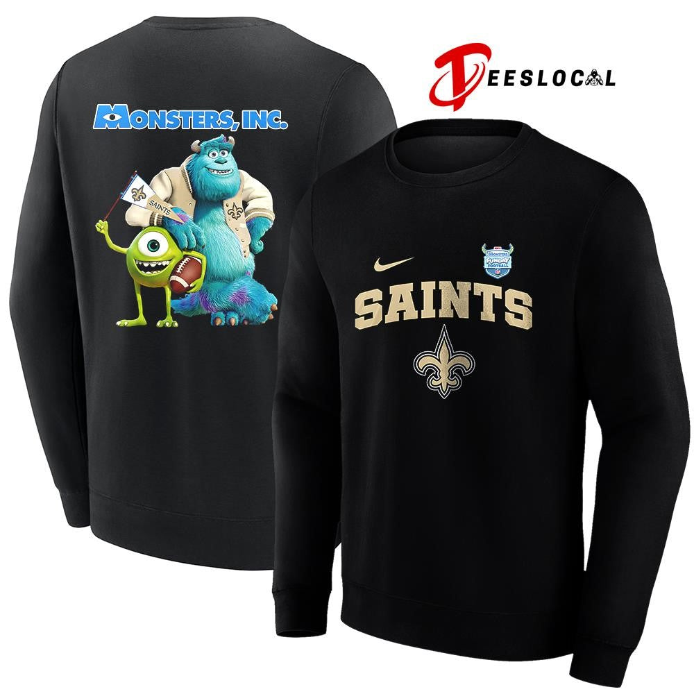 New Orleans Saints x Monsters inc cartoon shirt