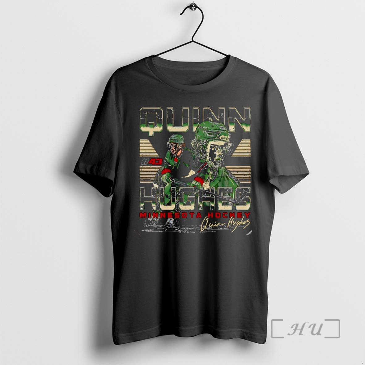 New Quinn Hughes Minnesota Wild Dual Signature Christmas - clothing by TeeHivey.com
