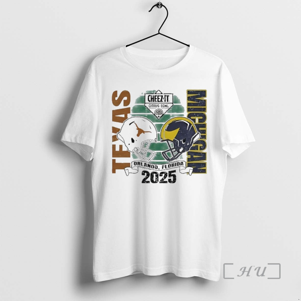 New Texas Longhorns Vs Michigan Wolverines Cheez It Citrus Bowl Helmet 2025 Premium T Shirts - clothing by TeeHivey.com