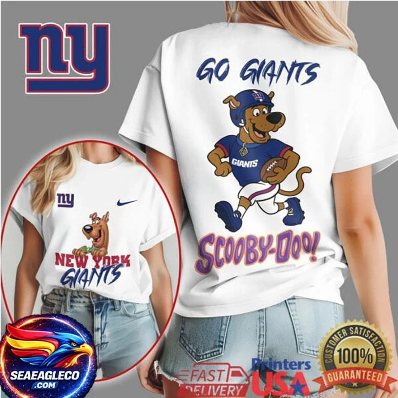 New York Giants Scooby Doo Football Go Giants Two Sided Shirt