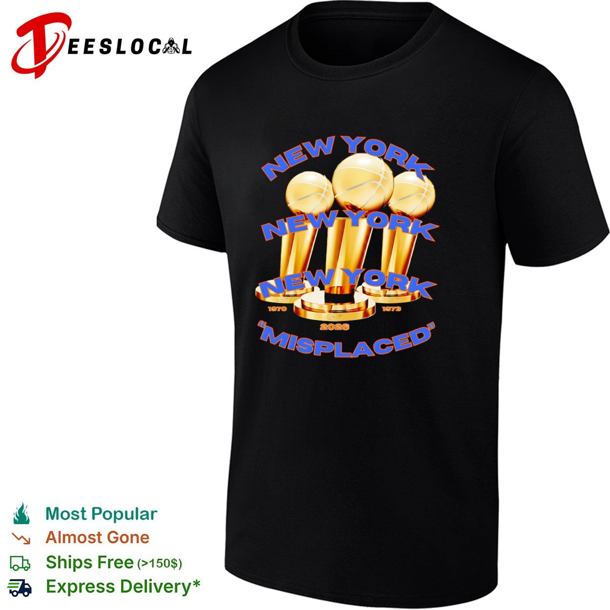 New York Knicks 1970 1973 2026 Misplaced Trophy Basketball shirt