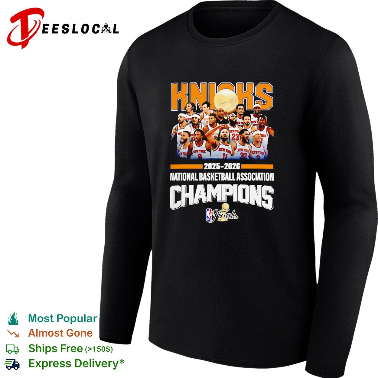 New York Knicks 2025 2026 NBA Champions finals shirt