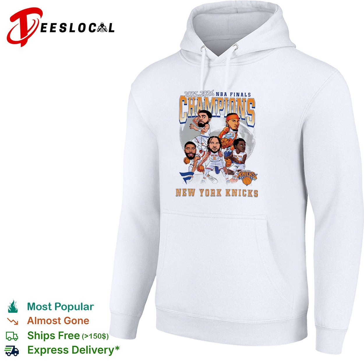 New York Knicks 2025-2026 NBA Finals Champions caricature four players art shirt