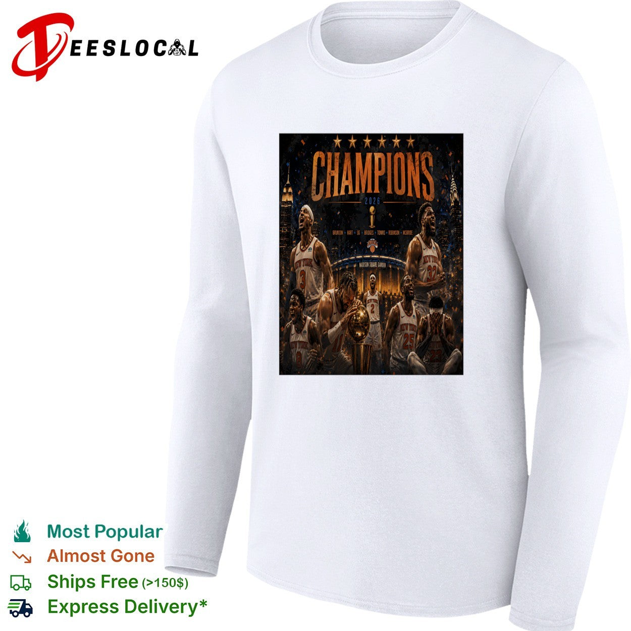 New York Knicks 2026 Champions Madison Square Garden shirt