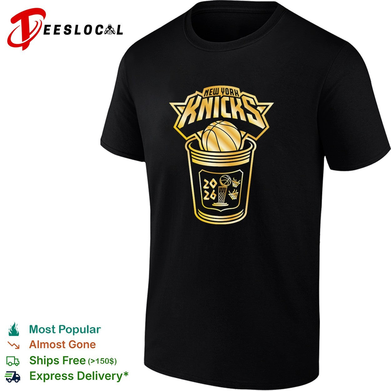 New York Knicks 2026 Championship Trophy Cup Shirt