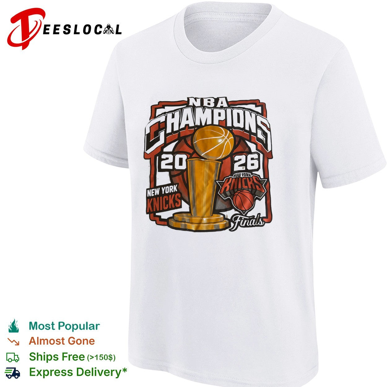 New York Knicks 2026 NBA Champions Finals Trophy logo shirt