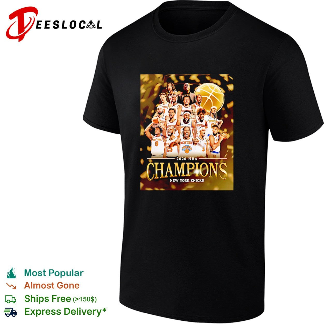 New York Knicks 2026 NBA Champions team shirt