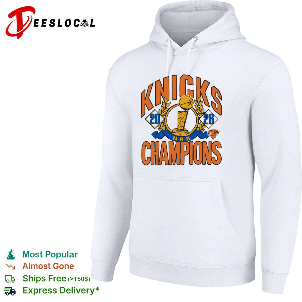 New York Knicks 2026 NBA Champions trophy shirt