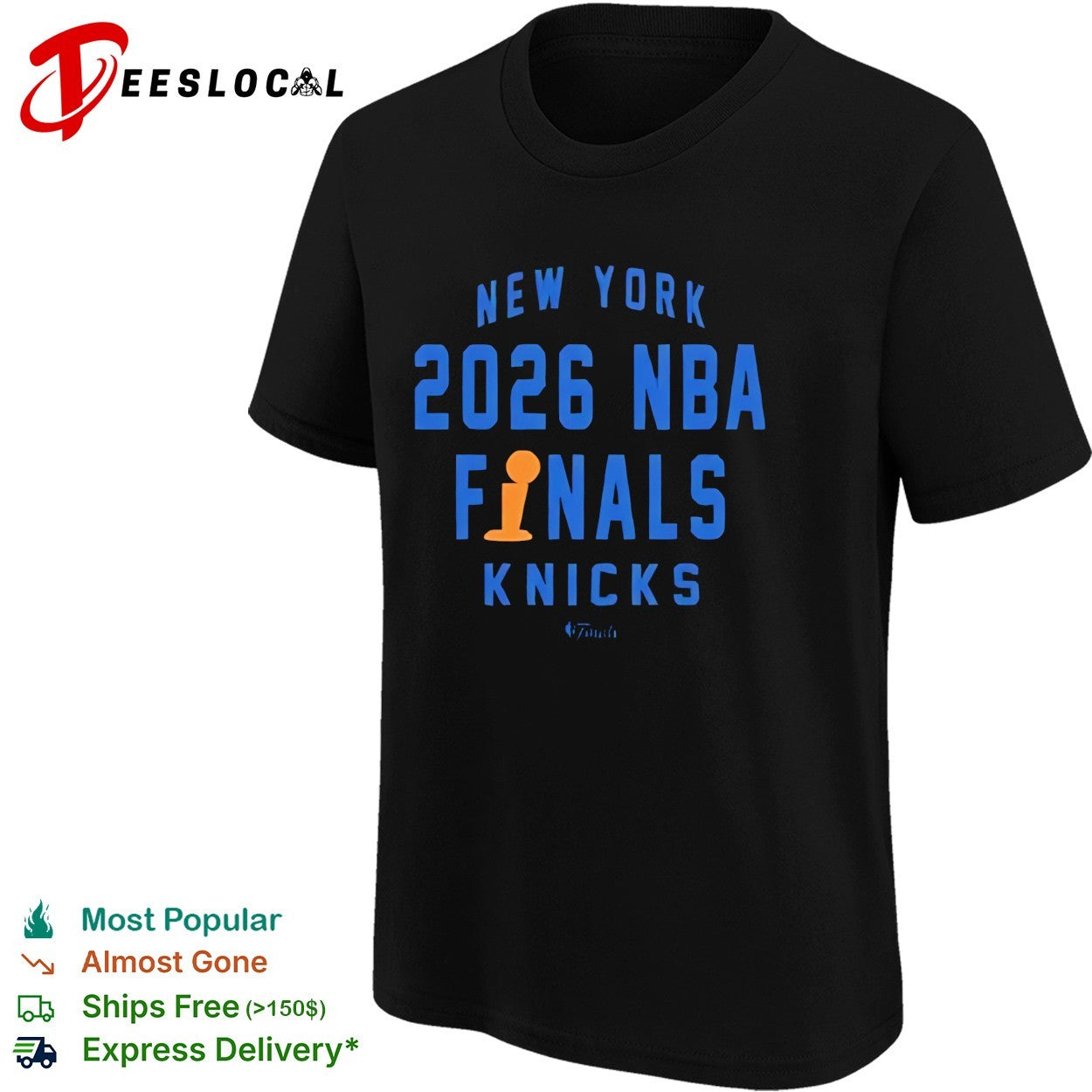 New York Knicks 2026 NBA Finals trophy graphic shirt
