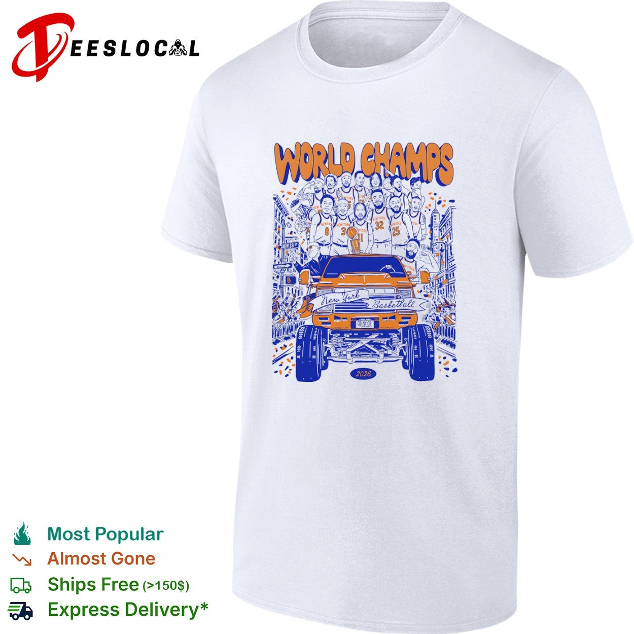 New York Knicks 2026 World Champs Basketball shirt