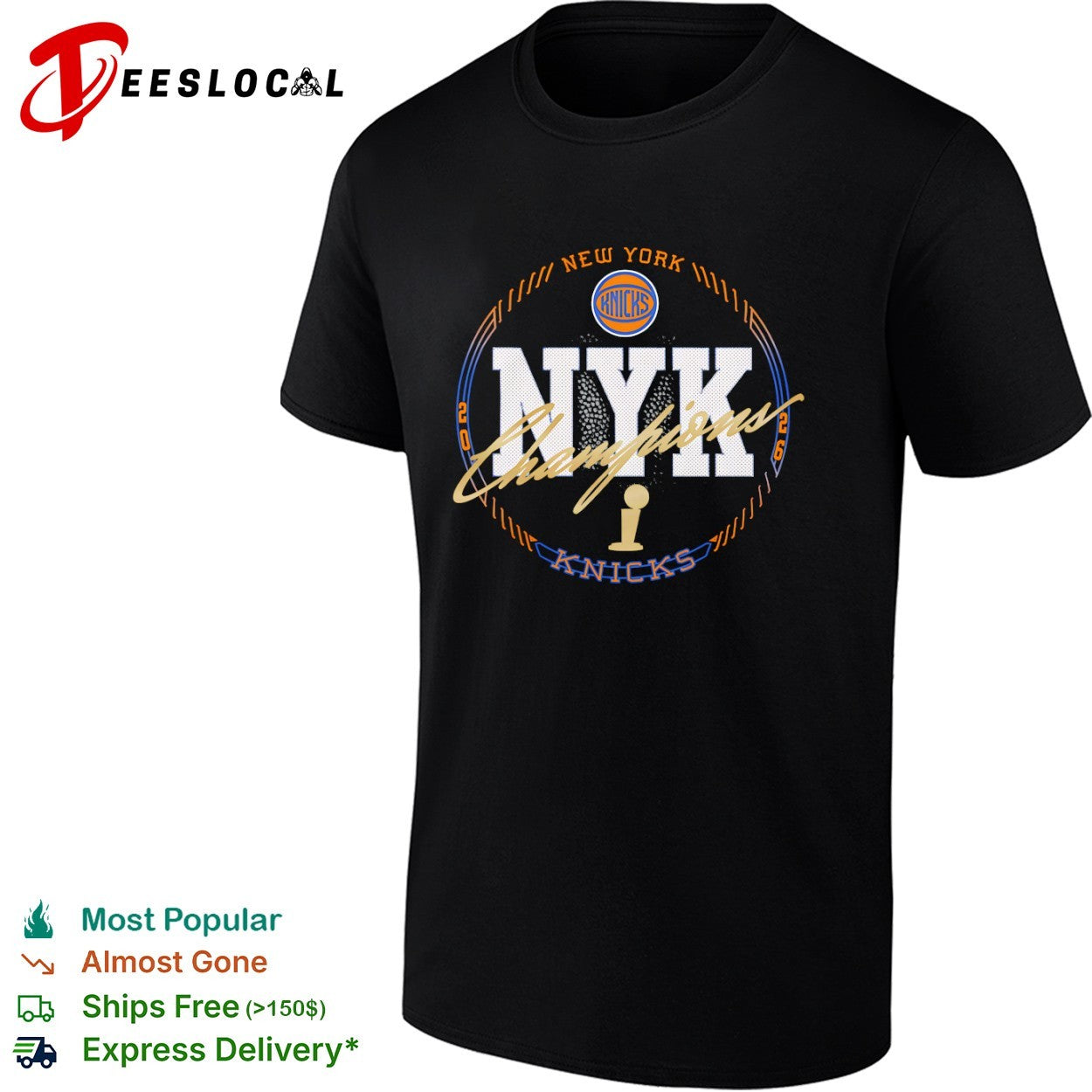 New York Knicks Champions 2026 NYK Basketball Trophy Celebration Team Logo shirt