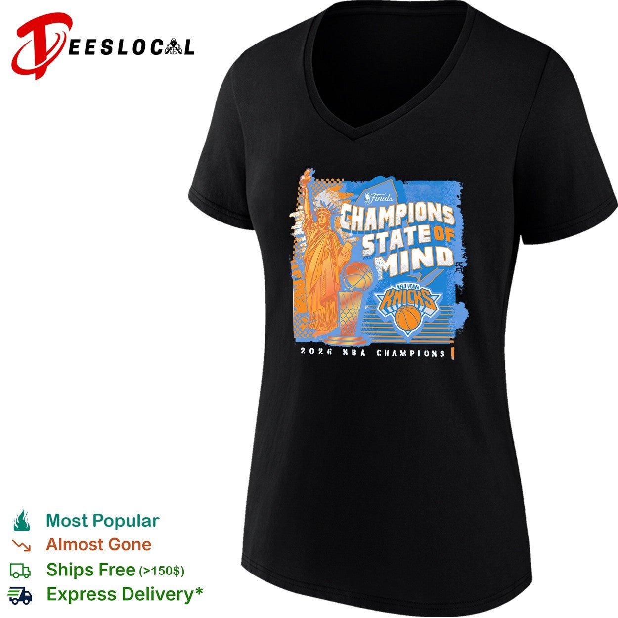 New York Knicks Champions State of Mind Statue of Liberty 2026 NBA Champions shirt