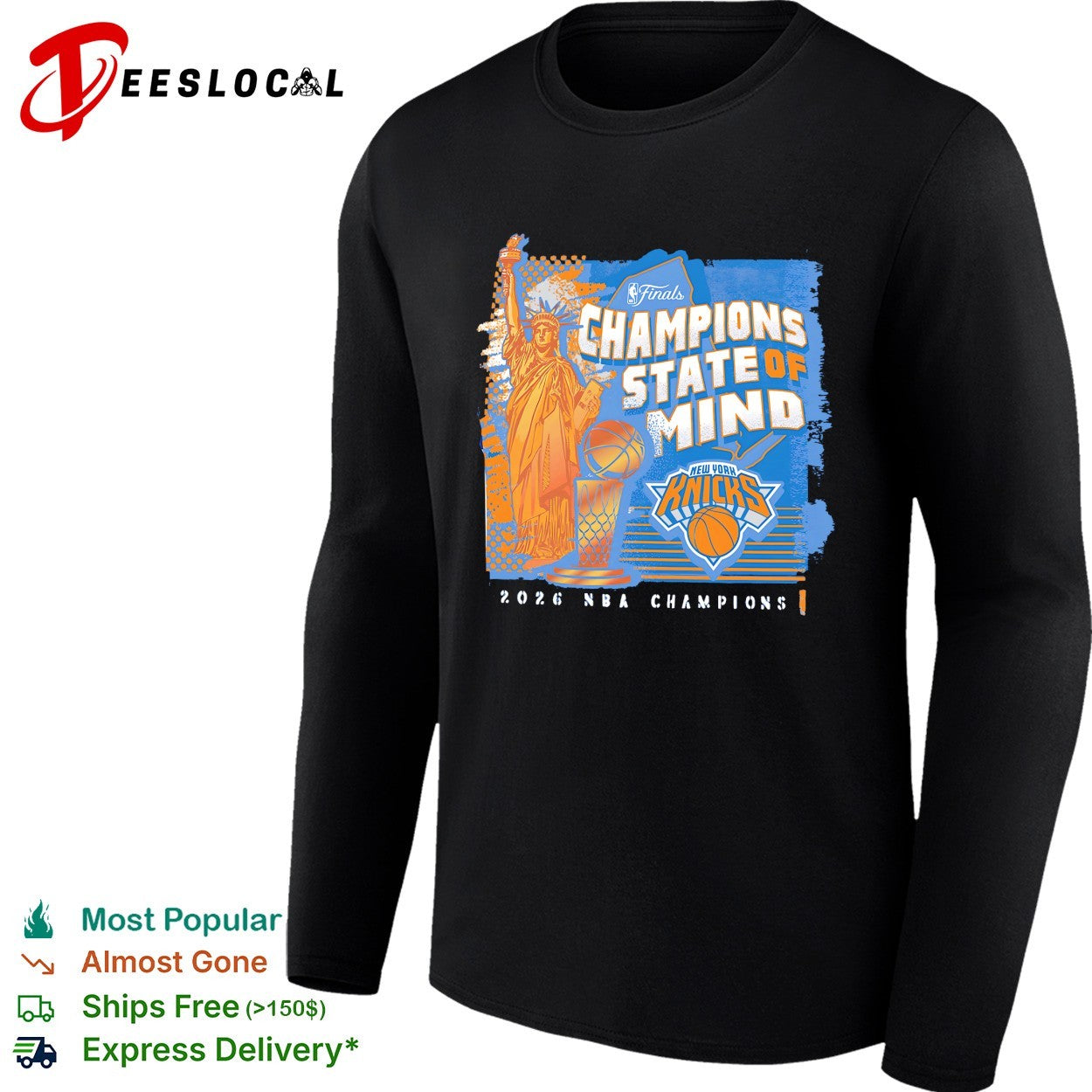 New York Knicks Champions State of Mind Statue of Liberty 2026 NBA Champions shirt