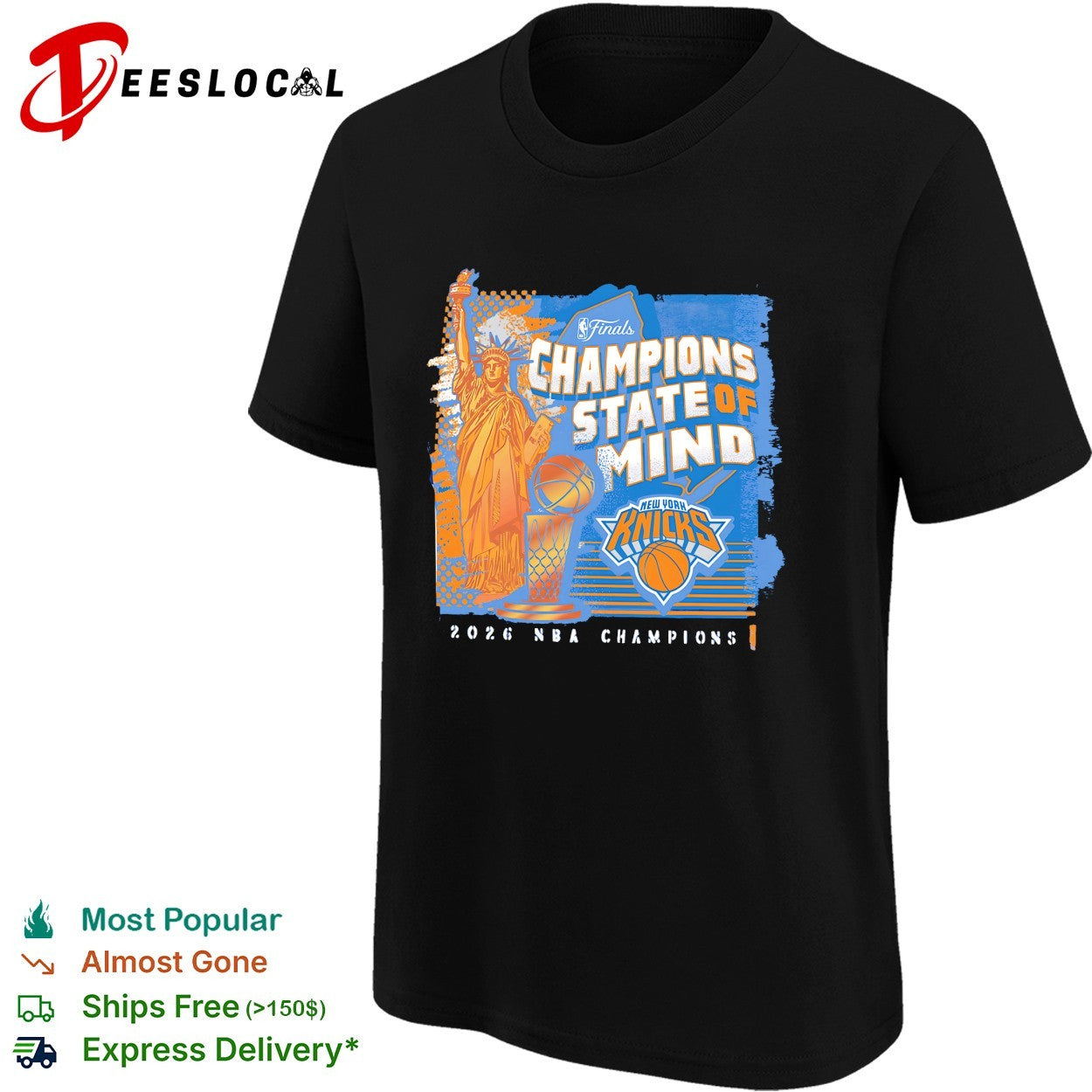 New York Knicks Champions State of Mind Statue of Liberty 2026 NBA Champions shirt