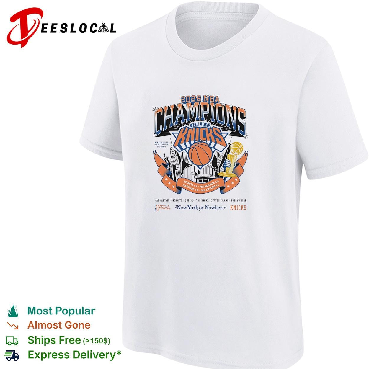 New York Knicks Champions boroughs banner basketball poster shirt