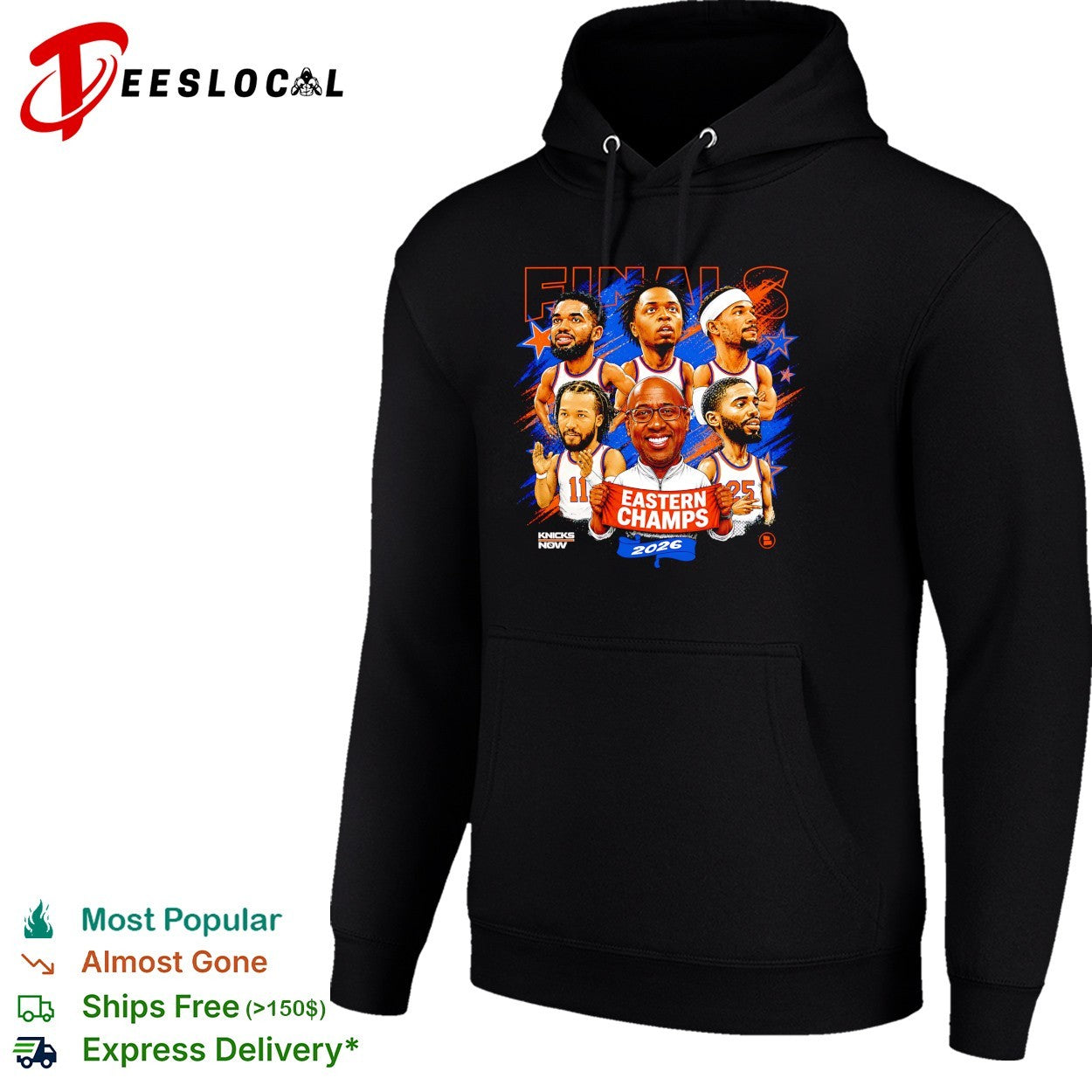 New York Knicks Eastern Conference Champs 2026 Finals players victory photo shirt