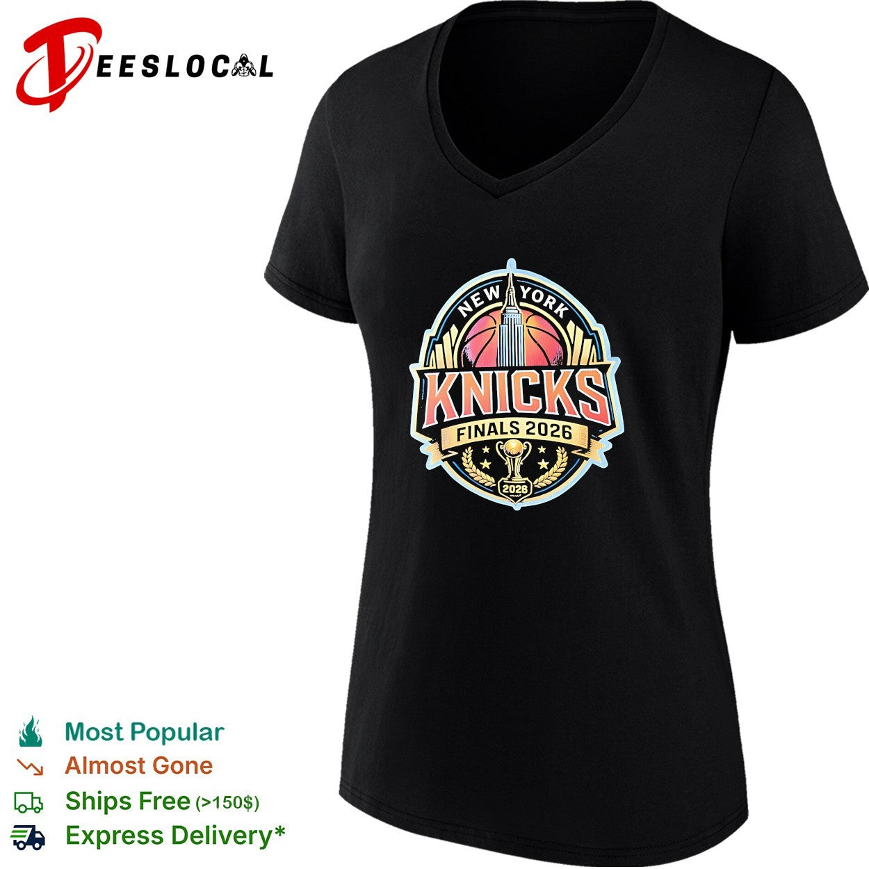 New York Knicks Finals 2026 2028 Trophy basketball empire state building art shirt