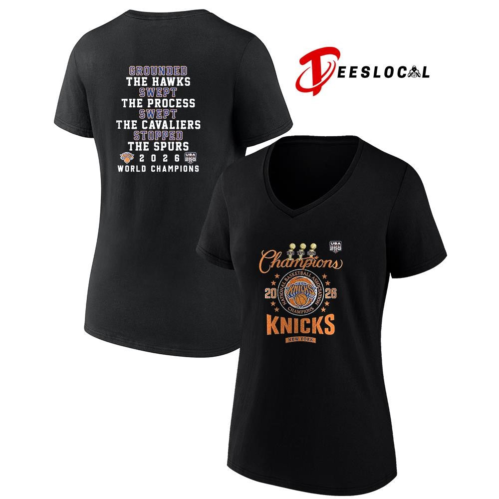 New York Knicks Finals champions grounded the Hawks swept the Cavaliers stopped the Spurs shirt