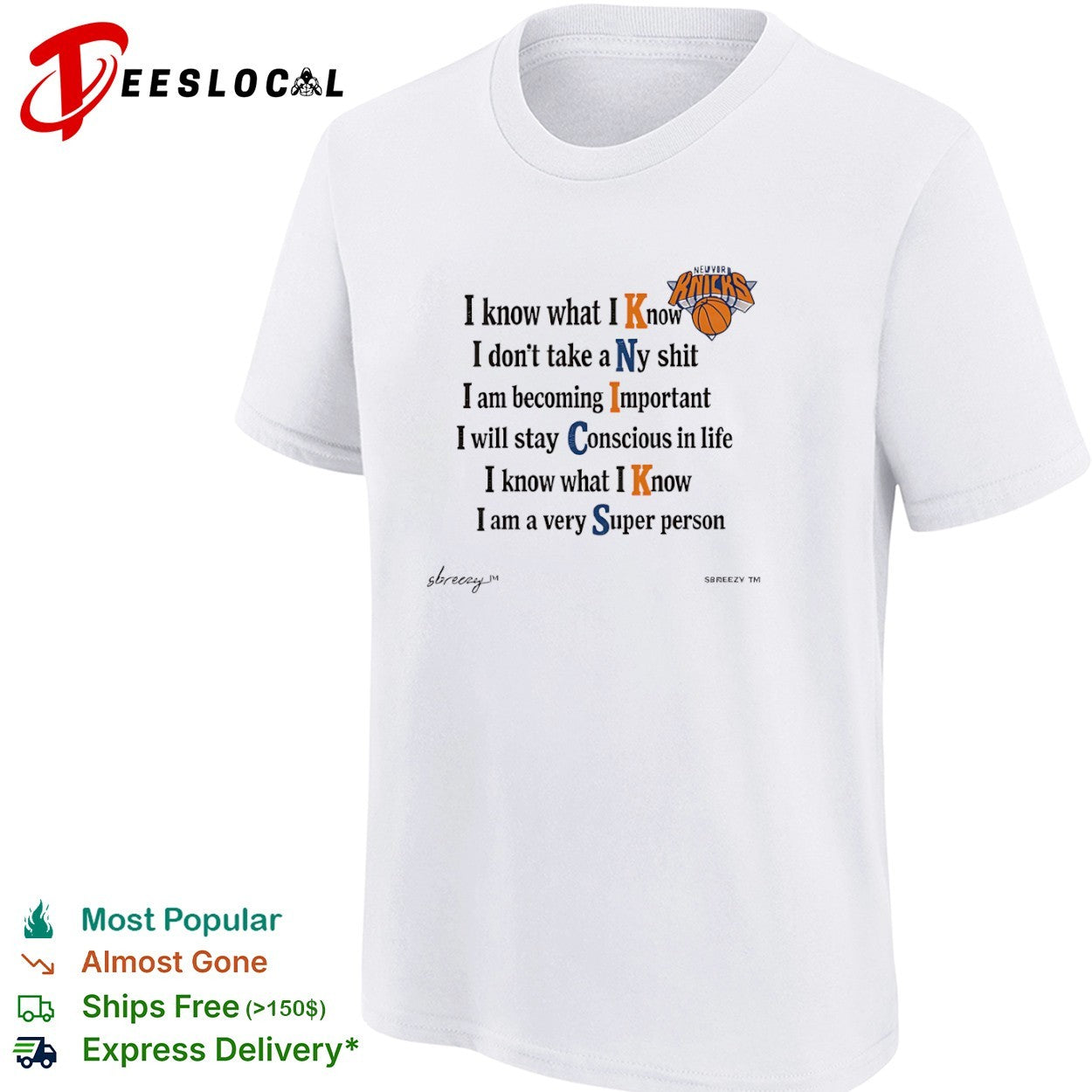 New York Knicks I know what I Know I dont take a Ny shit I am becoming Important shirt