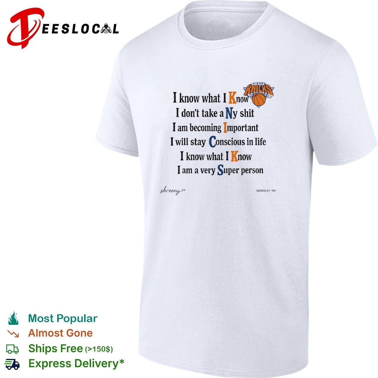 New York Knicks I know what I Know I dont take a Ny shit I am becoming Important shirt