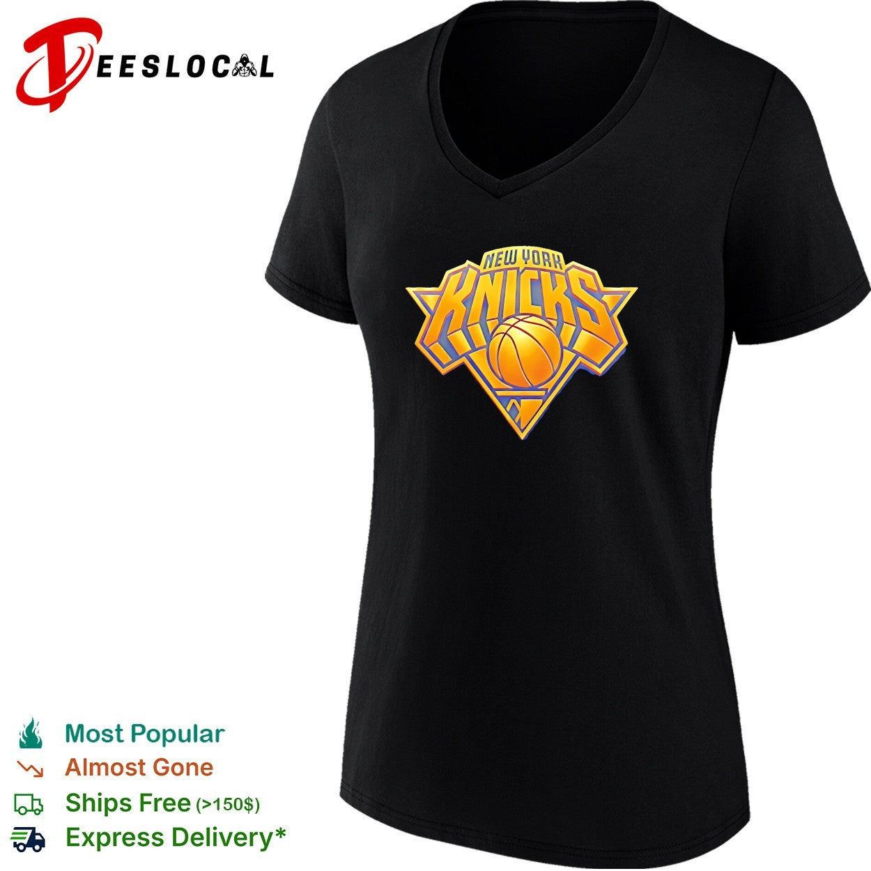 New York Knicks NBA Champions 2026 Golden logo shirt