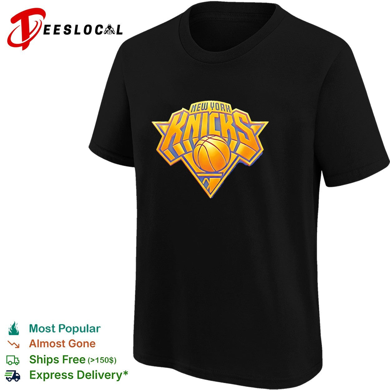 New York Knicks NBA Champions 2026 Golden logo shirt
