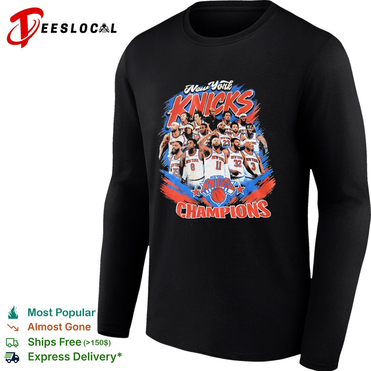 New York Knicks NBA Champions team shirt