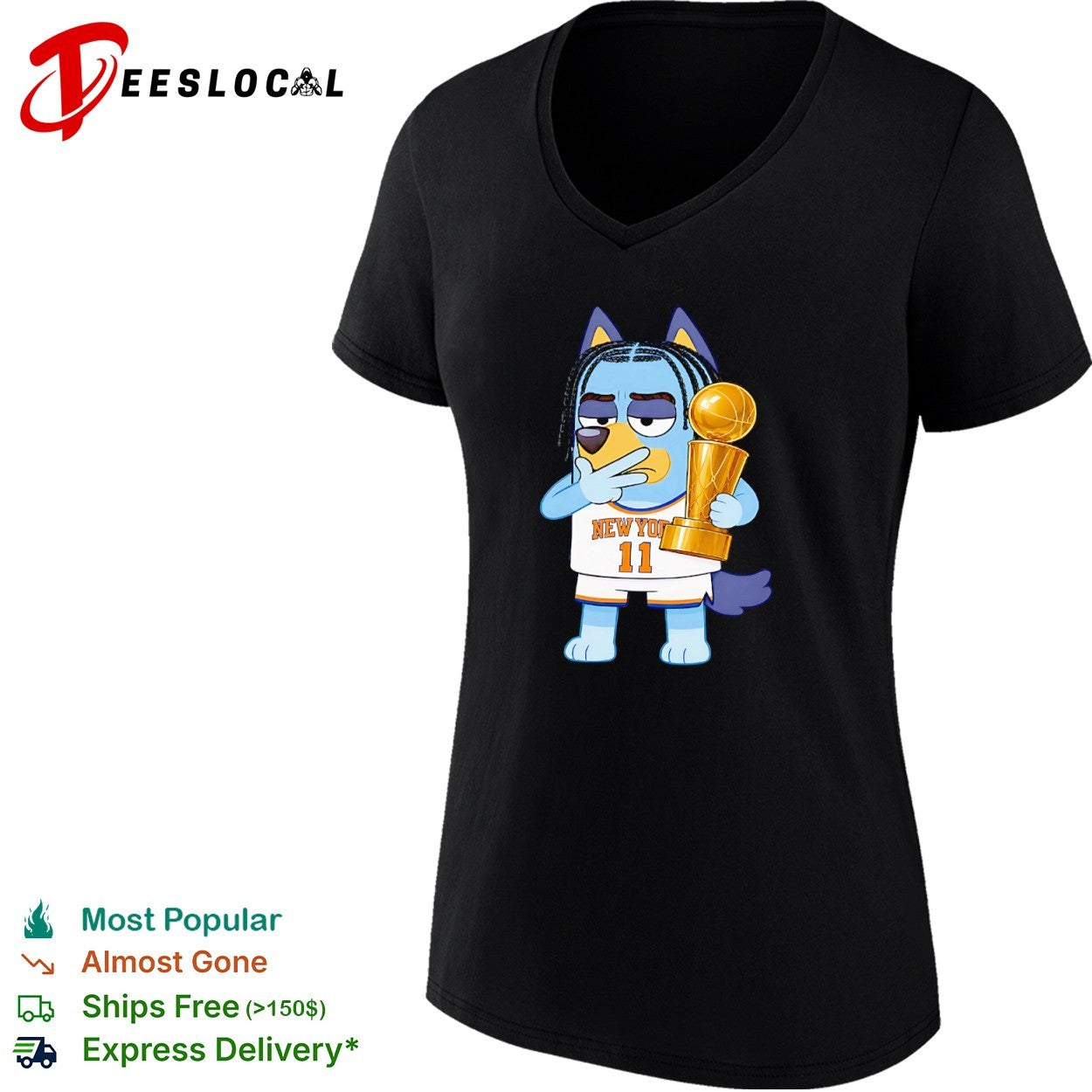 New York Knicks NBA Championship Trophy Cartoon Basketball shirt