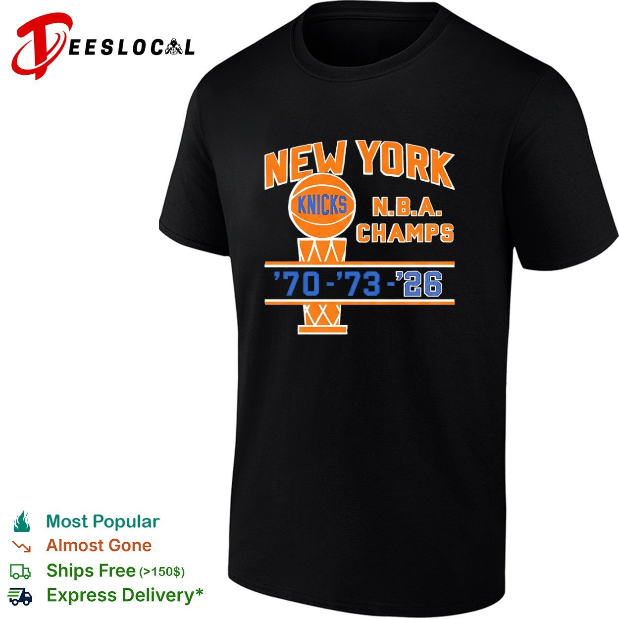 New York Knicks NBA Champs 1970 1973 2026 shirt