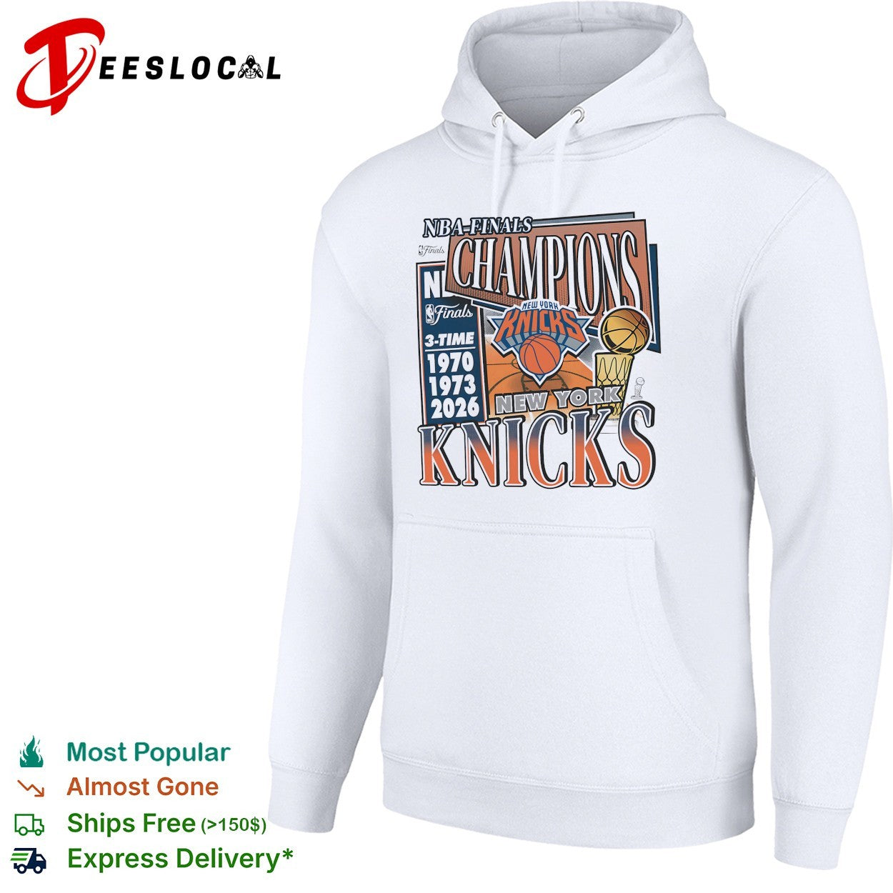 New York Knicks NBA Finals 3-time Champions 1970 1973 2026 illustrated art shirt