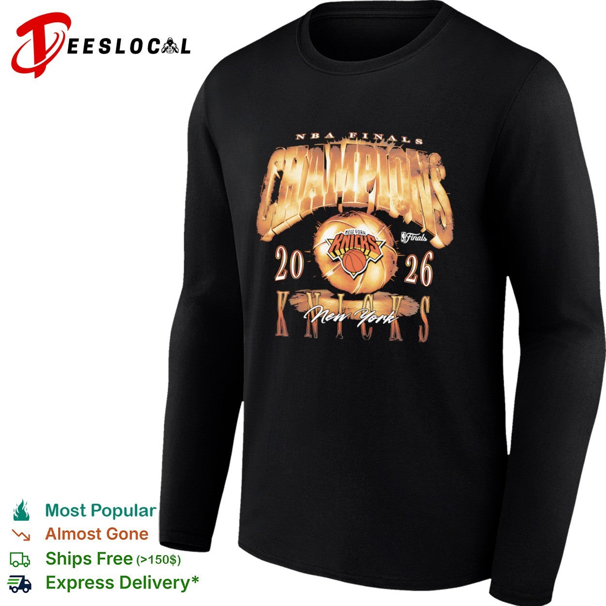 New York Knicks NBA Finals Champions 2026 basketball shirt