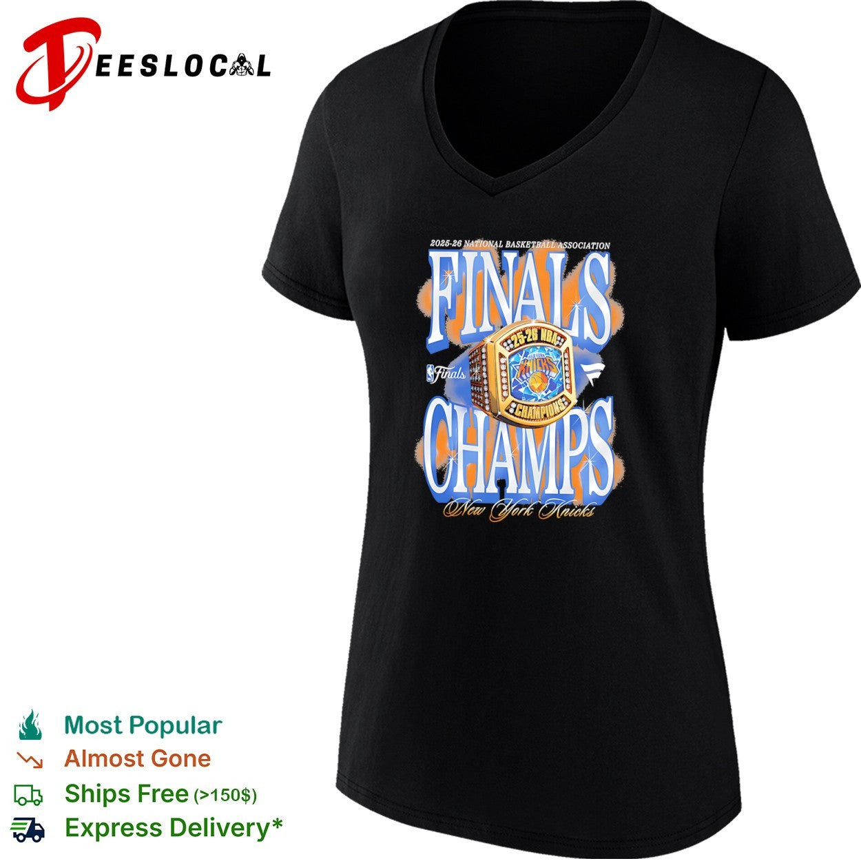 New York Knicks NBA Finals Champs 2025 2026 NBA Champions Ring shirt