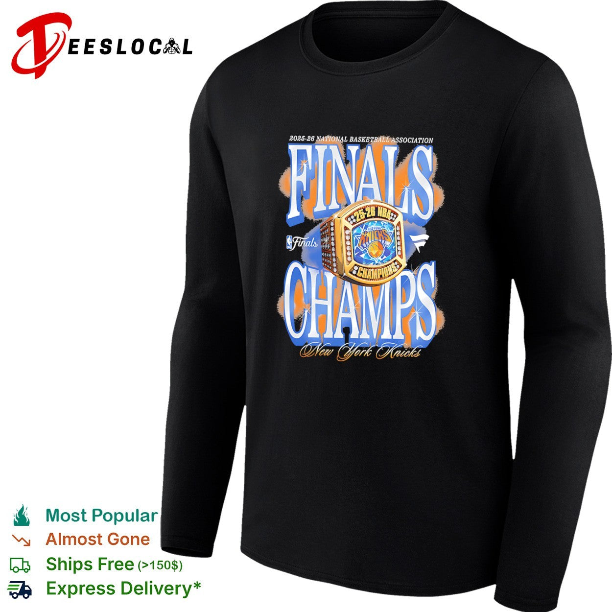 New York Knicks NBA Finals Champs 2025 2026 Ring shirt