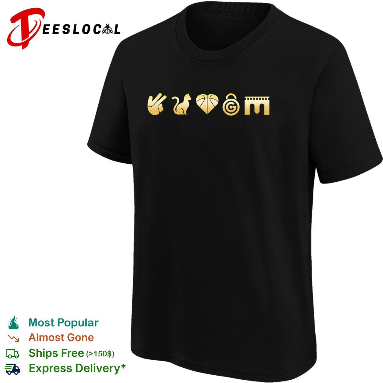 New York Knicks NBA Icons Symbolic Gold Shirt