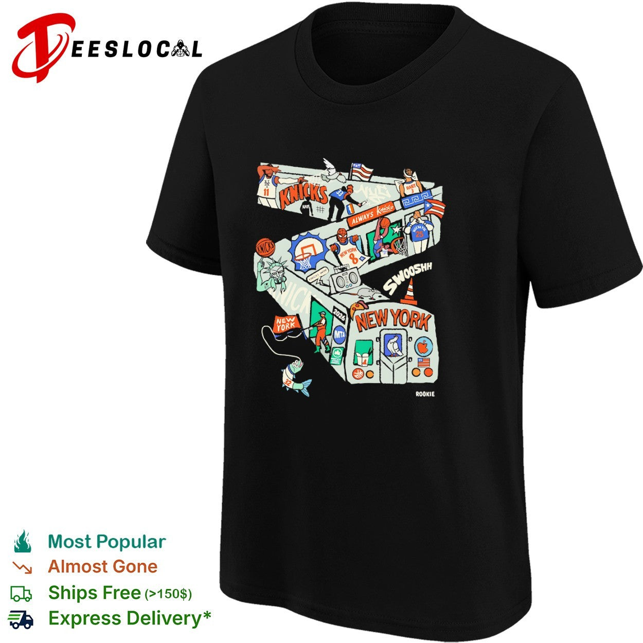 New York Knicks NBA Subway Art shirt