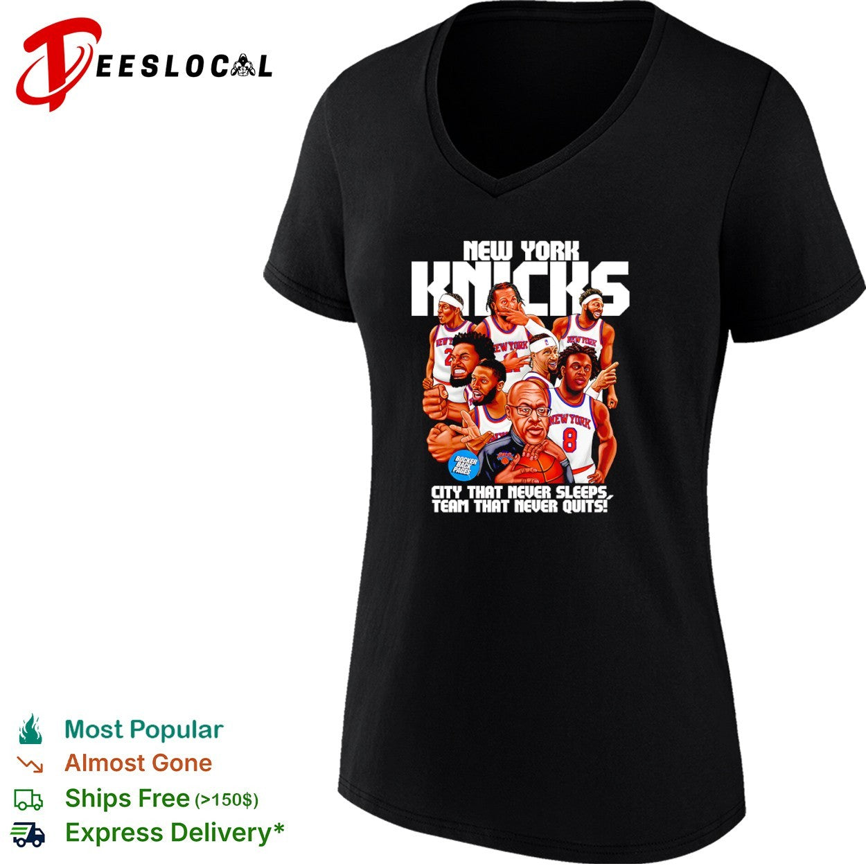 New York Knicks NBA city that never sleeps team that never quits shirt