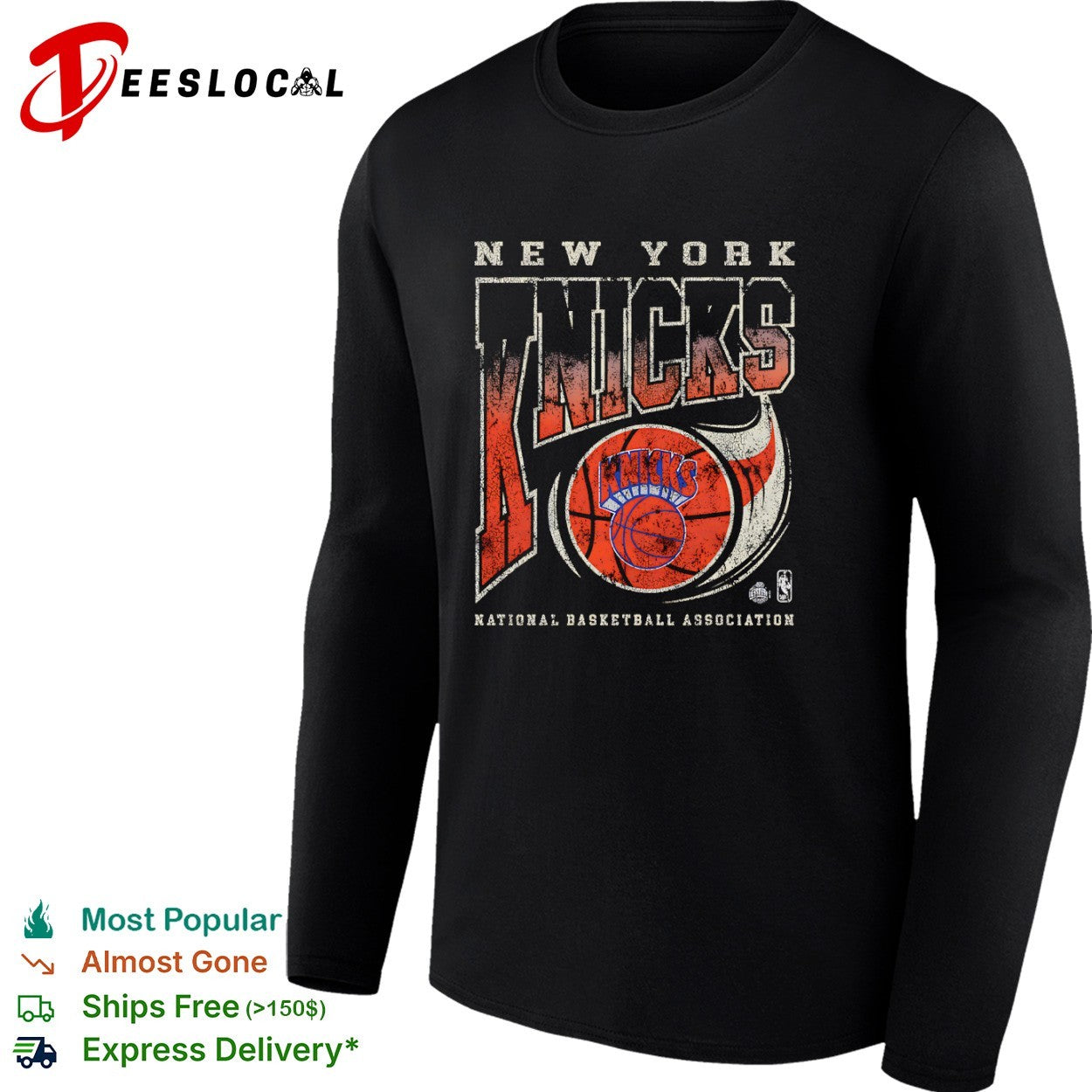 New York Knicks National Basketball Association official team logo basketball shirt